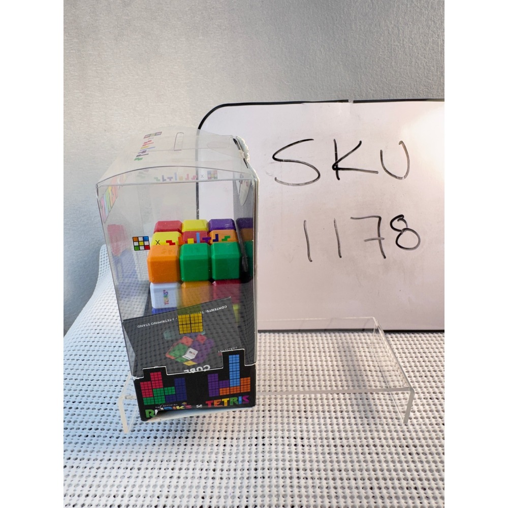 Rubiks Tetris Puzzle Unisex OS Multicolor Solvable Cube Retro Game 1178